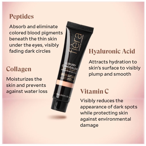 Fiera Luxury Concealer in BISQUE - Creaseless Full Coverage - Picture 3 of 6